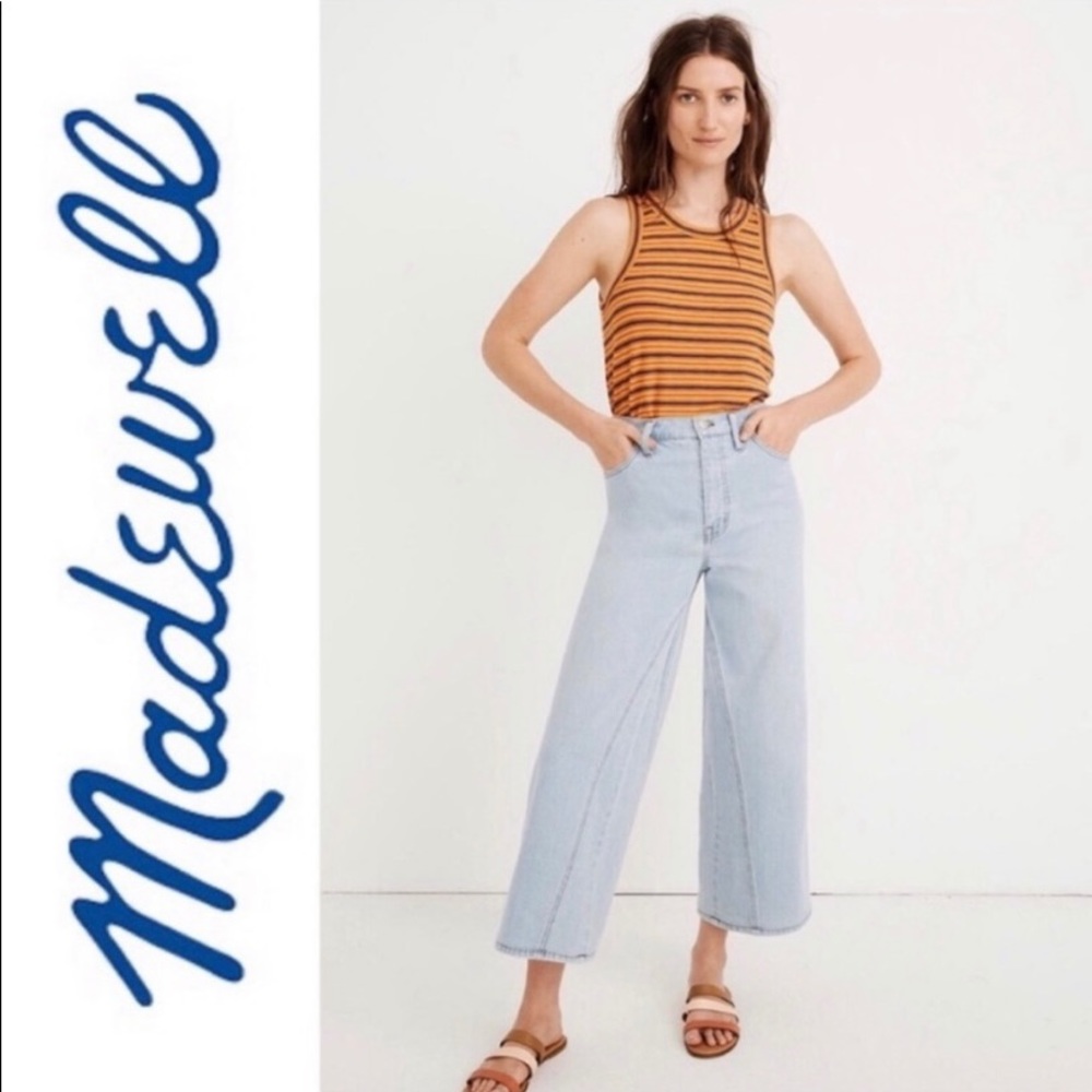 NWT MADEWELL High Waist Crop Wide Leg Jeans 29